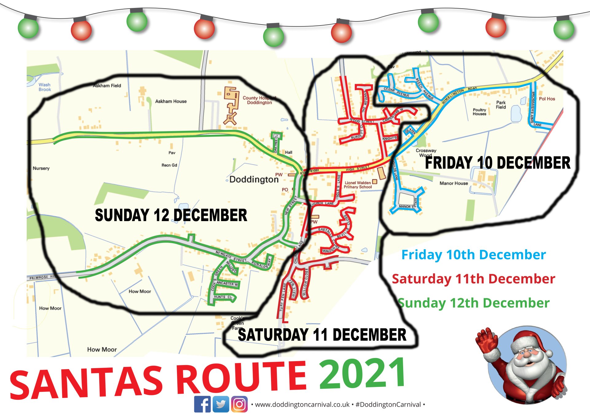 Santa Routing Map What's On