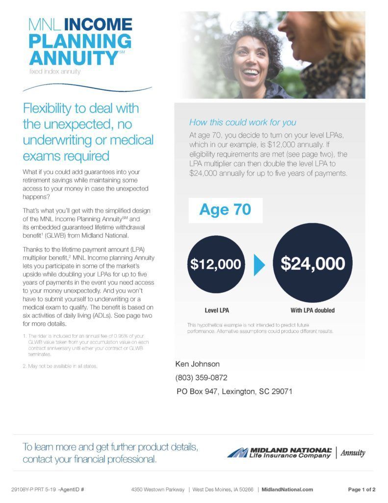 a woman is talking to another woman about a planning annuity .
