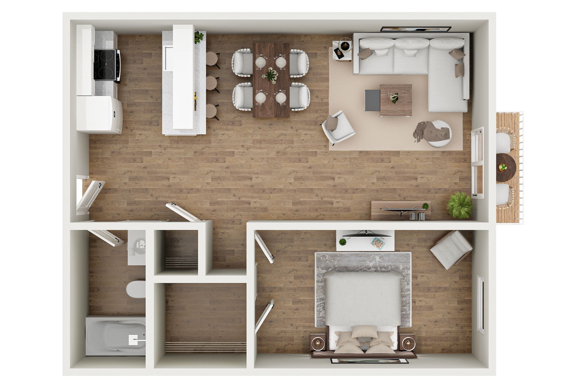 1 Bed | 1 Bath floorplan