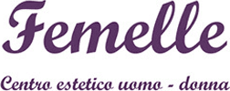 Logo “Femelle” in purple script with subtitle “Centro estetico uomo - donna”