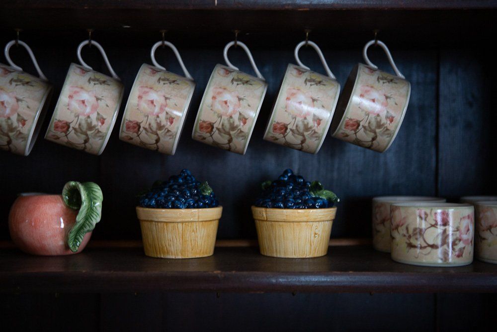 cups on a wall