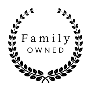 Black laurel wreath with text 