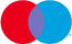 Des cercles roses et bleus qui se chevauchent, avec un centre blanc, rappelant le logo Mastercard