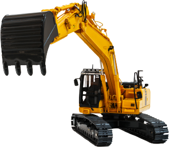 excavator loader model on isolated white