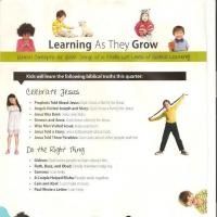 Learning As They Grow poster with children and “Core Values” and “Do the Right Thing” sections