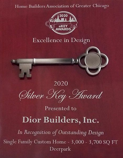 dior builders custom home design award