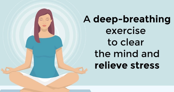 A woman is sitting in a lotus position on a yoga mat.
