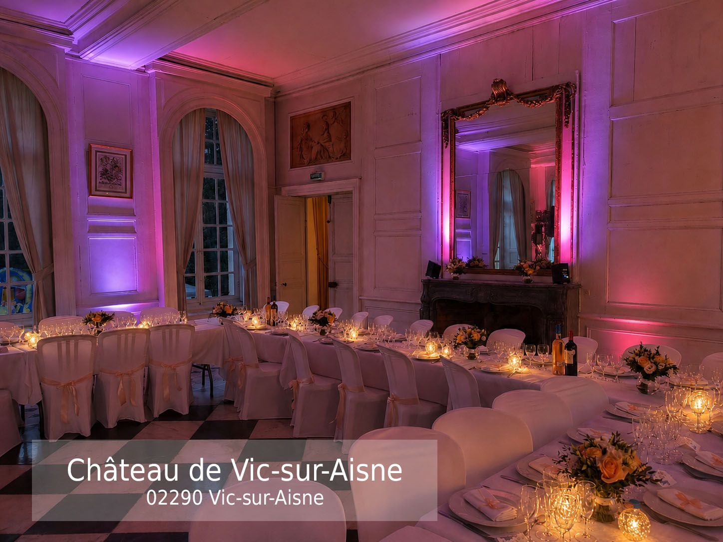 chateau de vic sur aisne 02 mariage jean eric dj animation decoration ambiance led