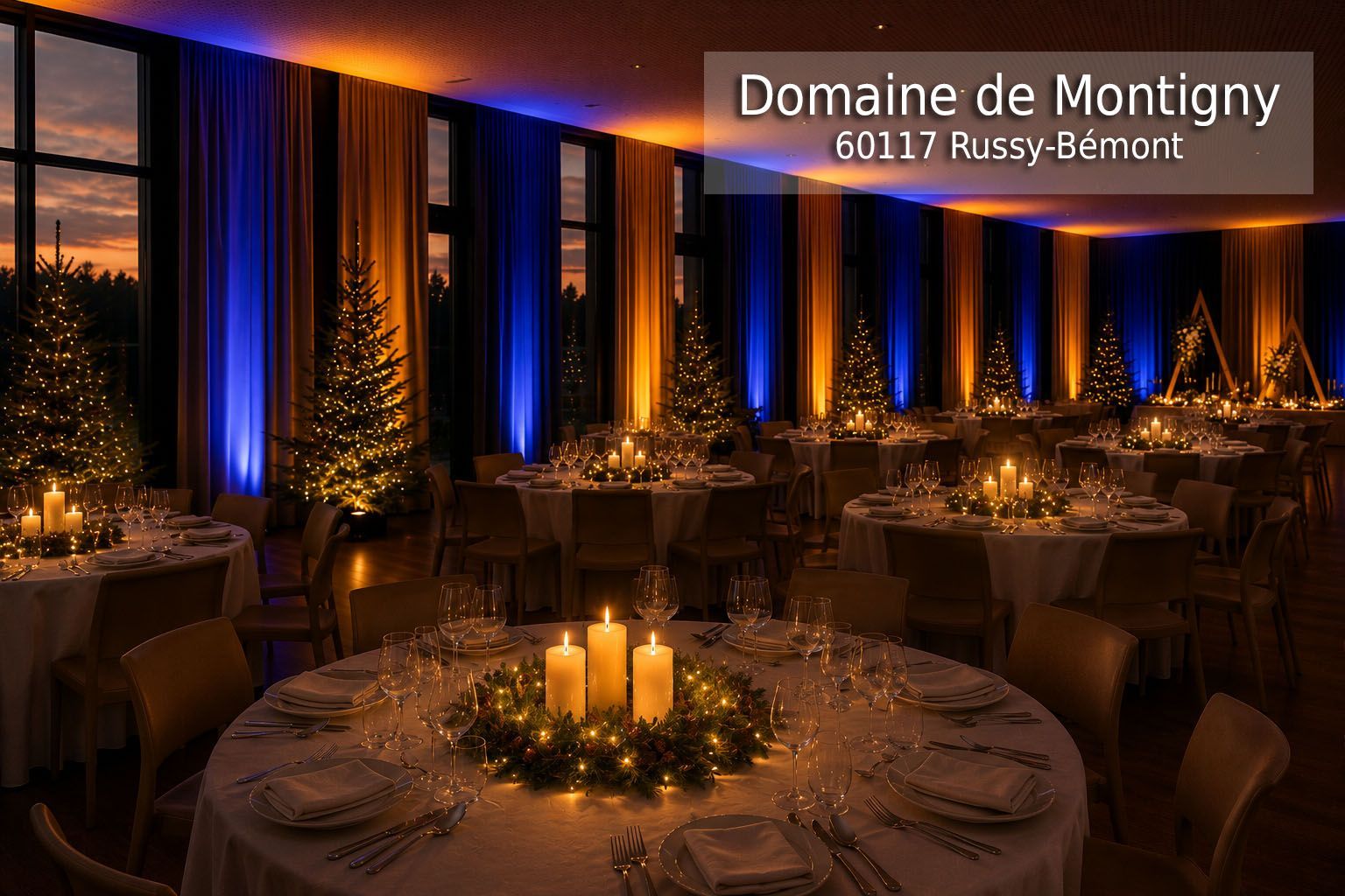 domaine de montigny 60117 Russy-Bémont mariage hiver jean eric dj animation decoration ambiance led