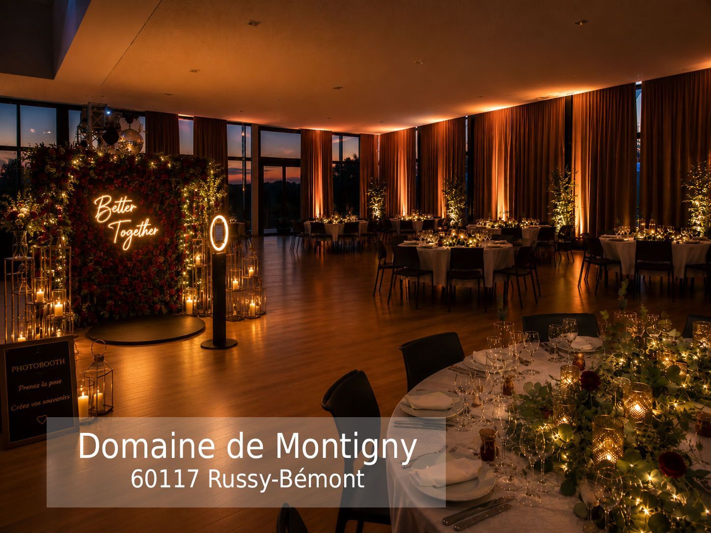domaine de montigny 60117 Russy-Bémont mariage jean eric dj animation decoration ambiance led