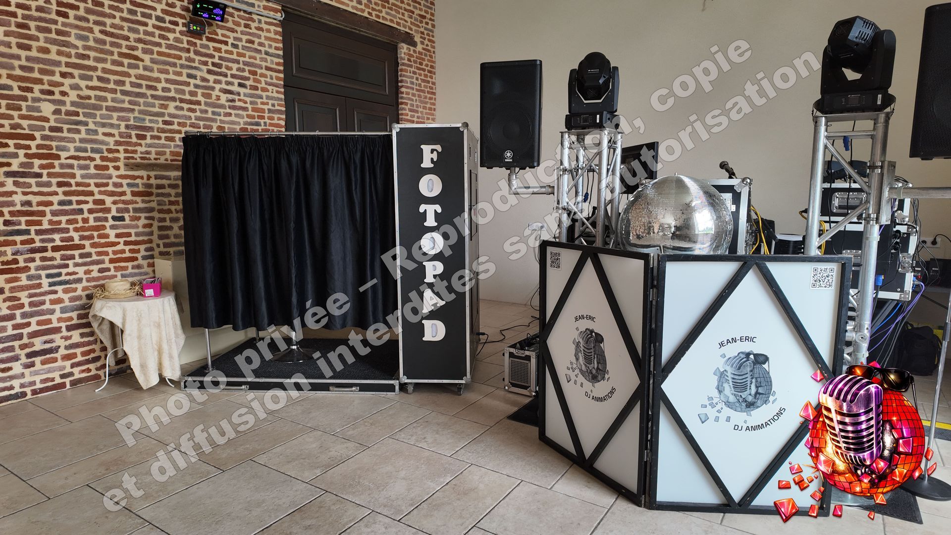 jean eric dj animation stand dj aisne 02 marne 51 oise 60 borne a selfie photomaton festif