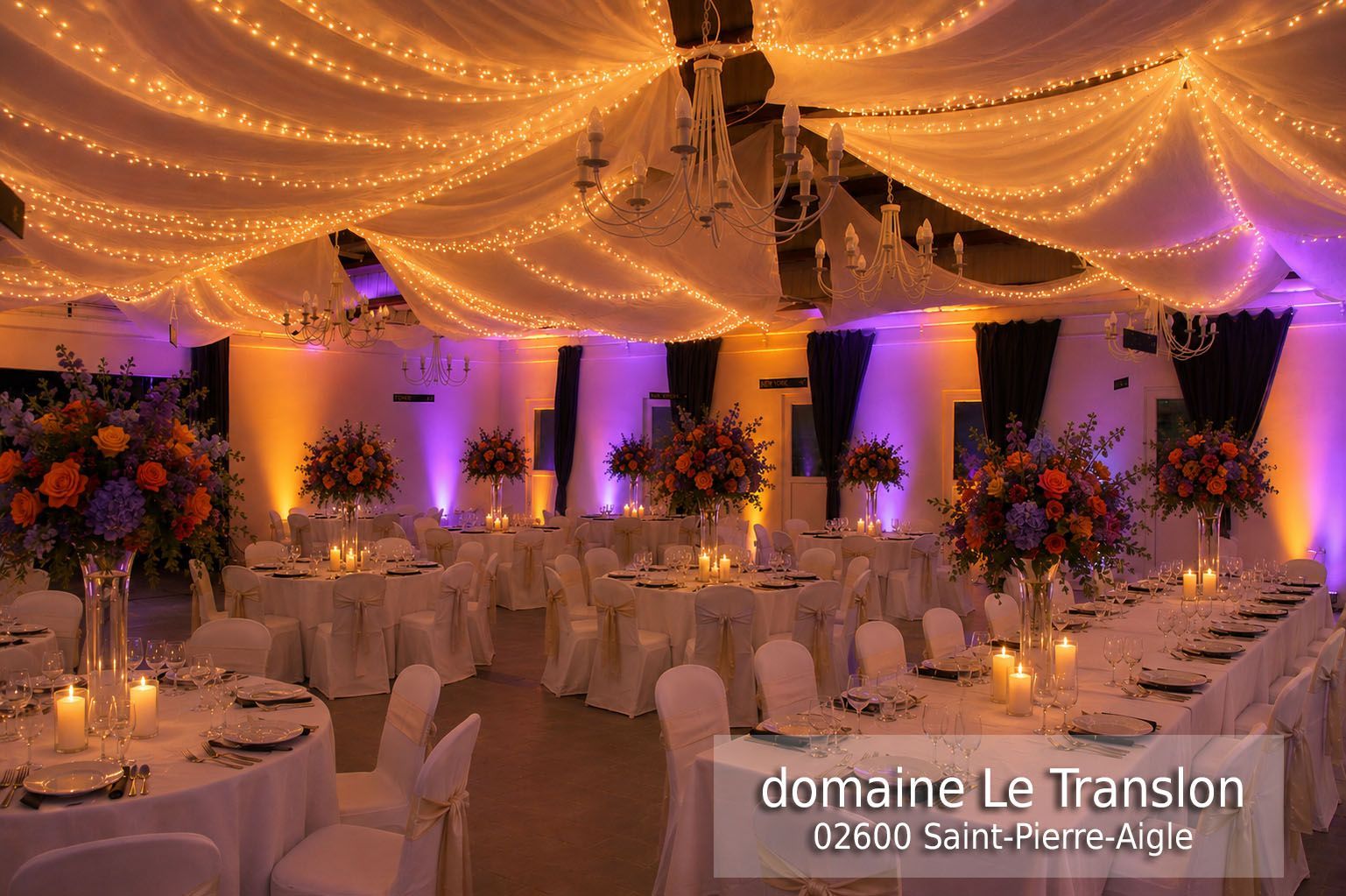 domaine du translon 02600 Saint-Pierre-Aigle aisne mariage jean eric dj animation decoration ambiance led
