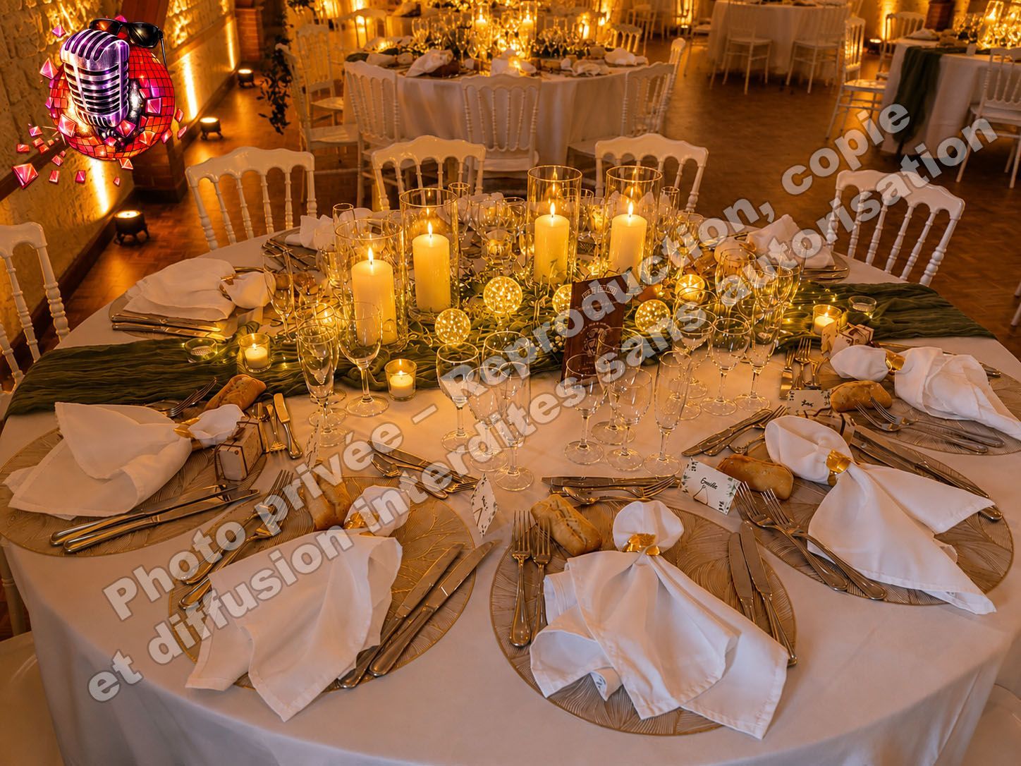 la ferme au moulin pont saint mard 02 mariage jean eric dj animation aisne 02 décoration mariage table