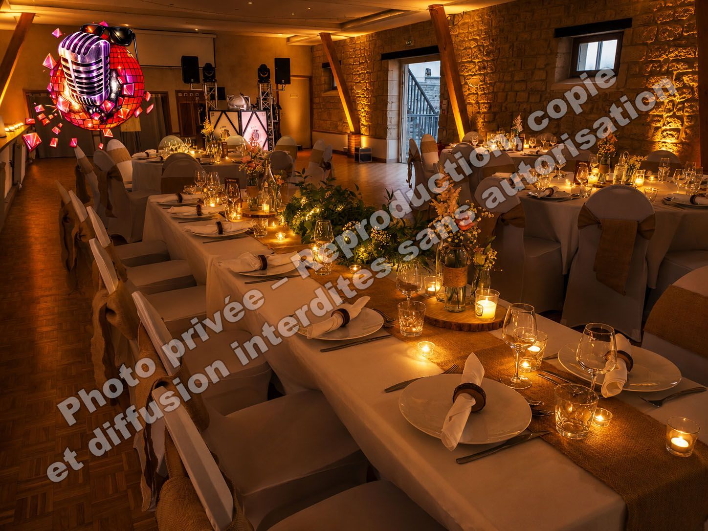 la ferme au moulin 02380 Pont Saint Mard mariage jean eric dj animation decoration ambiance led