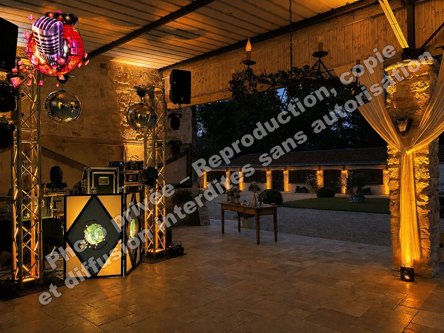 la ferme de la biza mariage jean eric dj animation mariage ambiance led aisne 02
