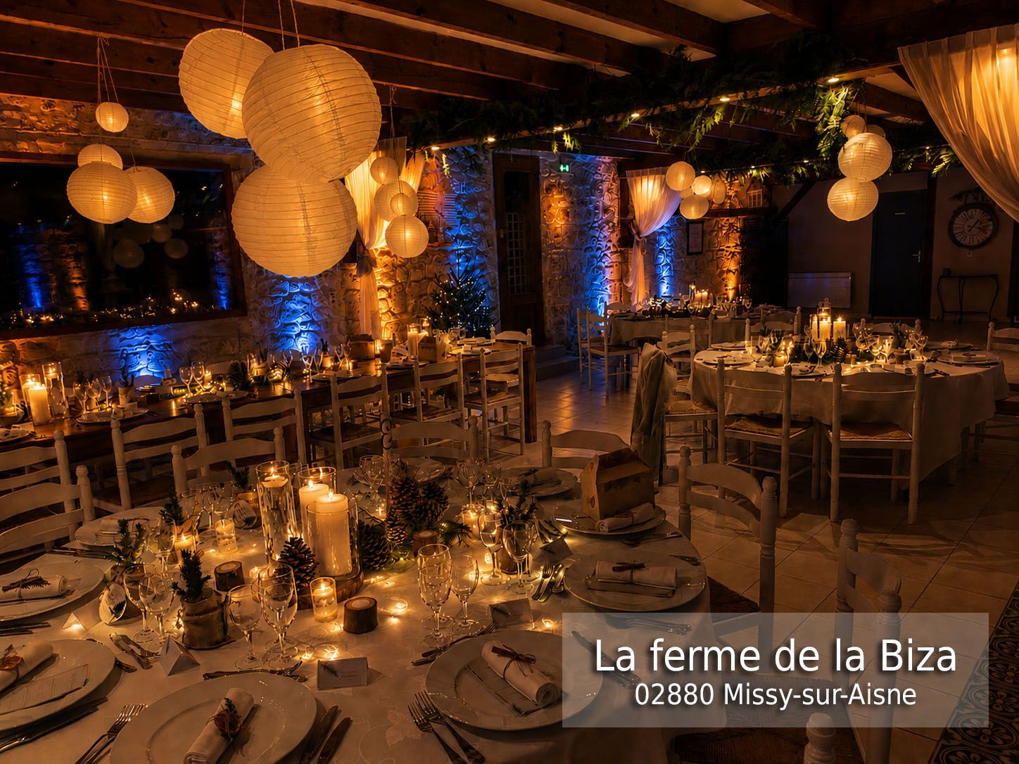 la ferme de la biza missy sur aisne 02 mariage en hiver jean eric dj animation decoration ambiance led