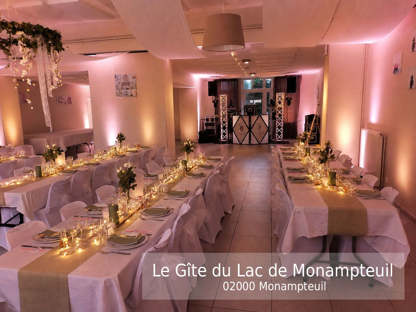 le gite du lac de monampteuil 02000 monampteuil mariage jean eric dj animation aisne decoration ambiance led