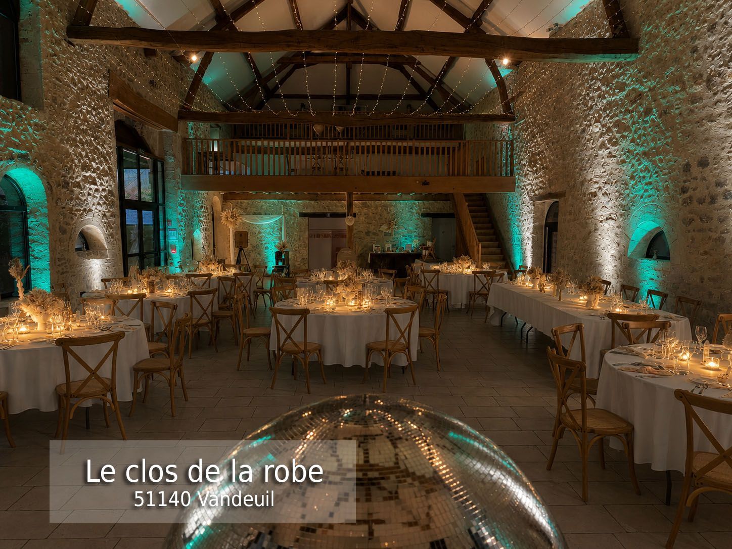 le clos de la robe 51140 Vandeuil mariage jean eric dj animation decoration ambiance led