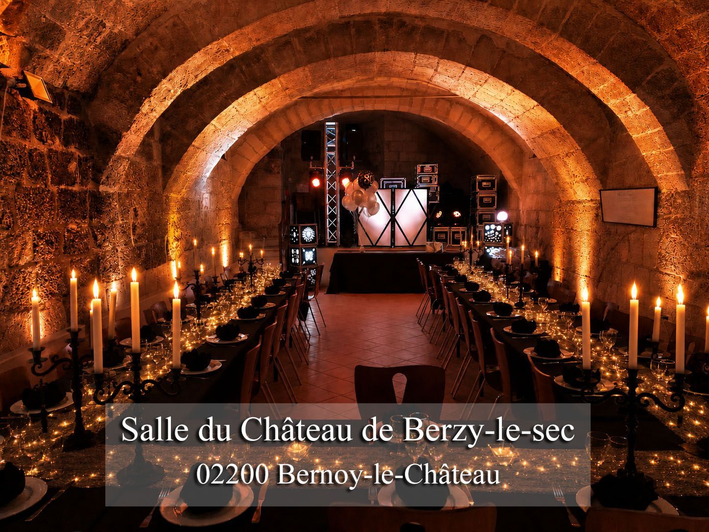 salle du chateau de berzy le sec mariage anniversaire jean eric dj animation 02200 bernoy le chateau decoration led ambiance led mariage aisne 02