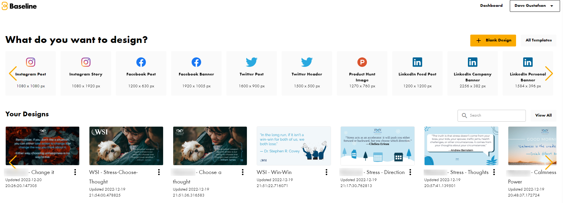 Baseline Branding and Social Media Content Tool