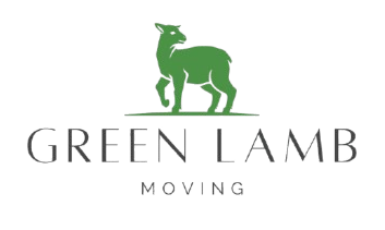 Green Lamb Moving logo with a green lamb standing above the company name.