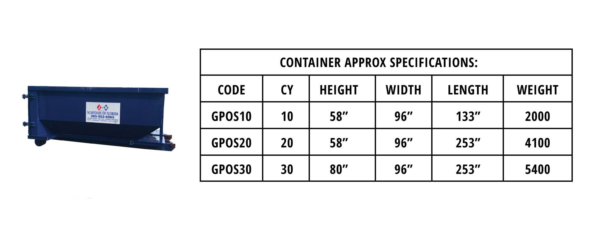 Roll Off Containers — Miami, FL — J & M Scaffolds of Florida