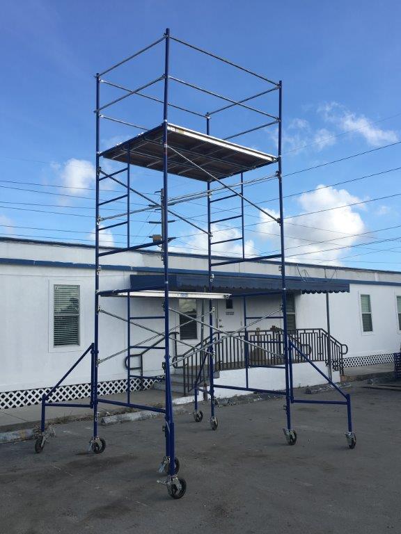 Aluminum Scaffolding With Wheels — Miami, FL — J & M Scaffolds of Florida