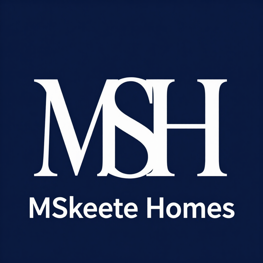 MSH Skeete Homes logo on a dark blue background, with white serif initials and company name