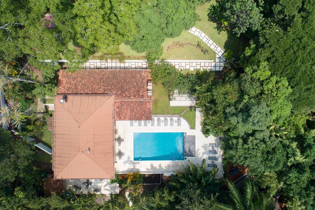 Top view of Pandora Restaurant at Hotel Villa San Ignacio in Alajuela, Costa Rica