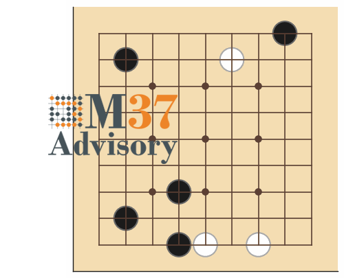 Go board with M37 Advisory logo