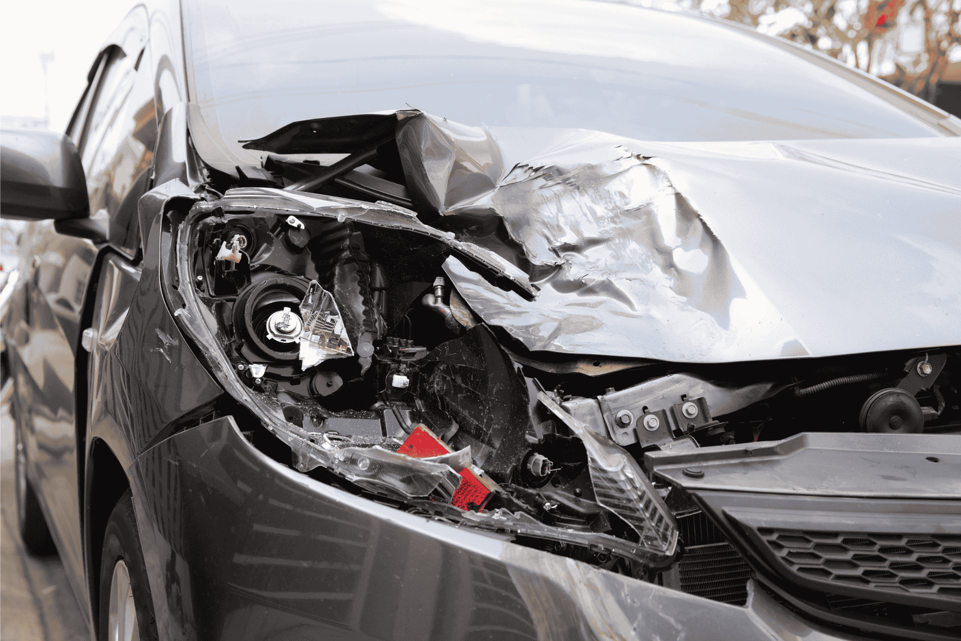 Car that has been in an accident