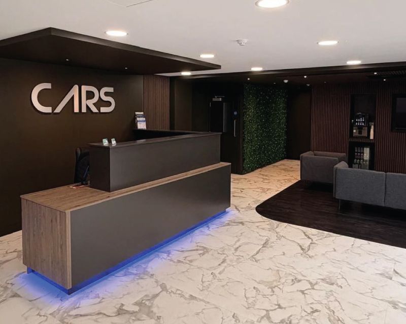 Reception desk at CARS of Grimsby.