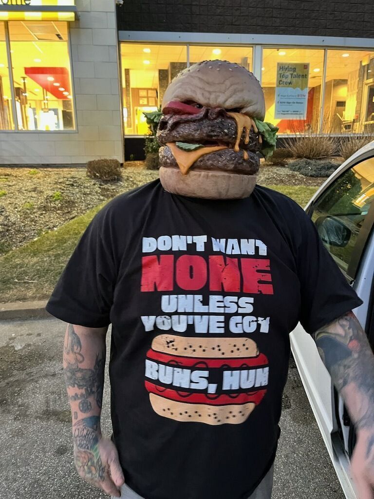 Burger Man Mascot Character