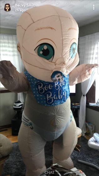 Boo Boo Baby Mascot Character