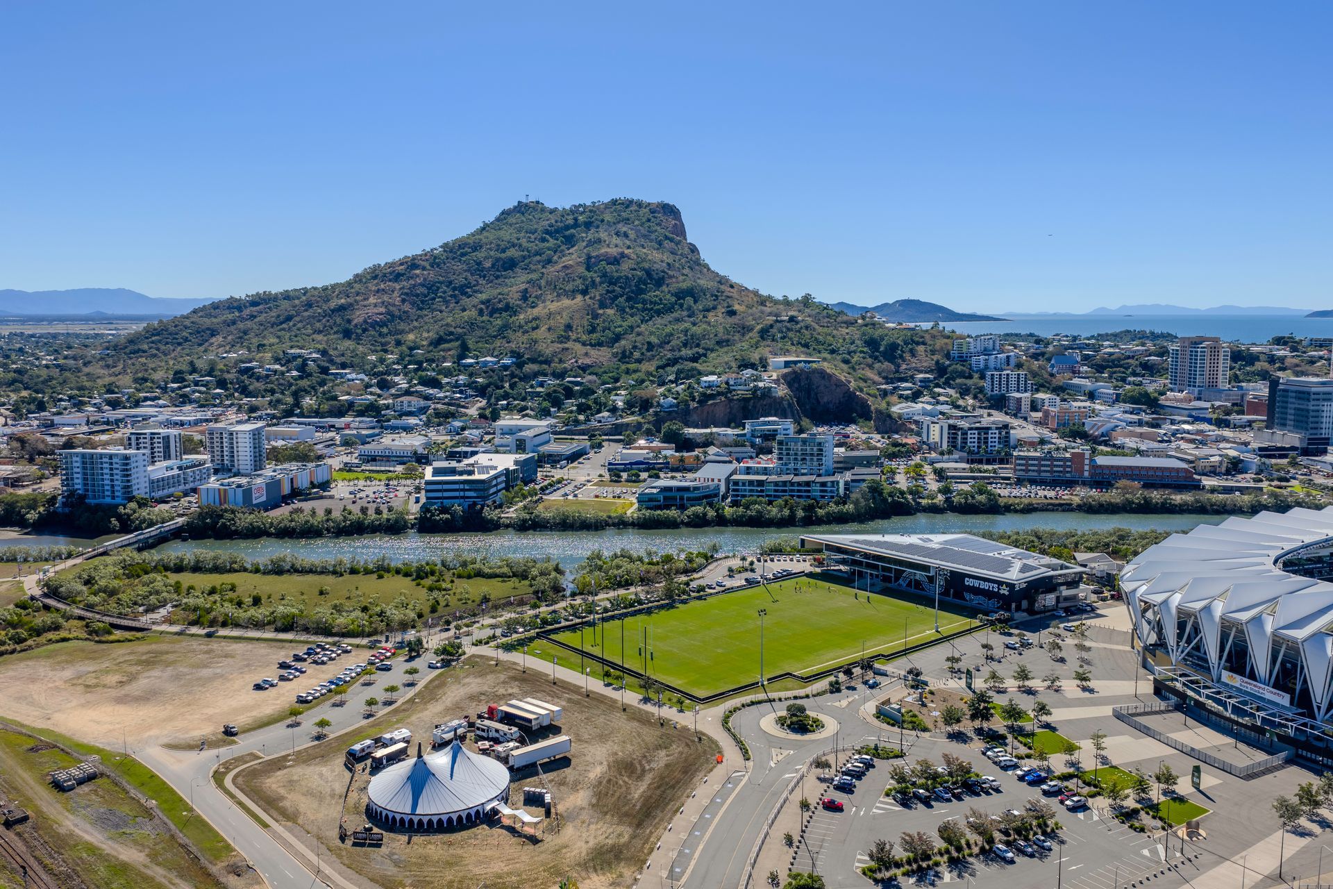 Panoramic Cityscape With a Mountain — UAScend Aerial Solutions in Townsville, QLD