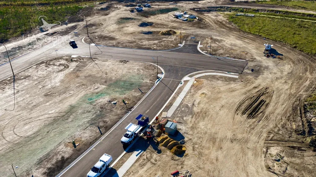 Aerial View of a Dirt Road Construction Site — UAScend Aerial Solutions in Townsville, QLD