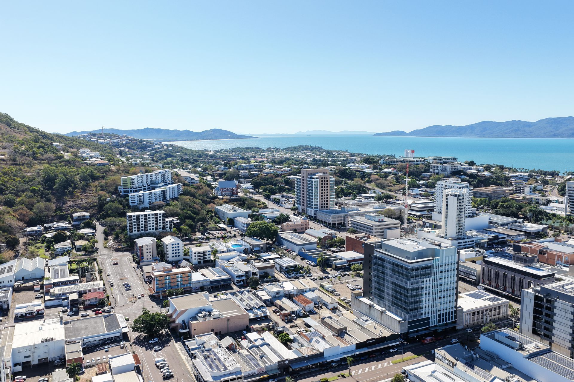 Aerial View of a Coastal City With Buildings — UAScend Aerial Solutions in Townsville, QLD