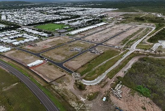 Aerial View of a Large Construction Site Beside a Highway — UAScend Aerial Solutions in Townsville, QLD