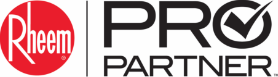 Rheem Pro Partner logo with a red circle and check mark.