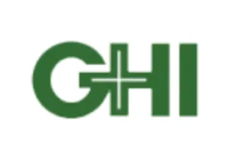 Green GHI logo with stylized letters on a white background