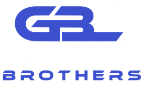 Blue stylized “GR” logo above the word “BROTHERS” on a white background.