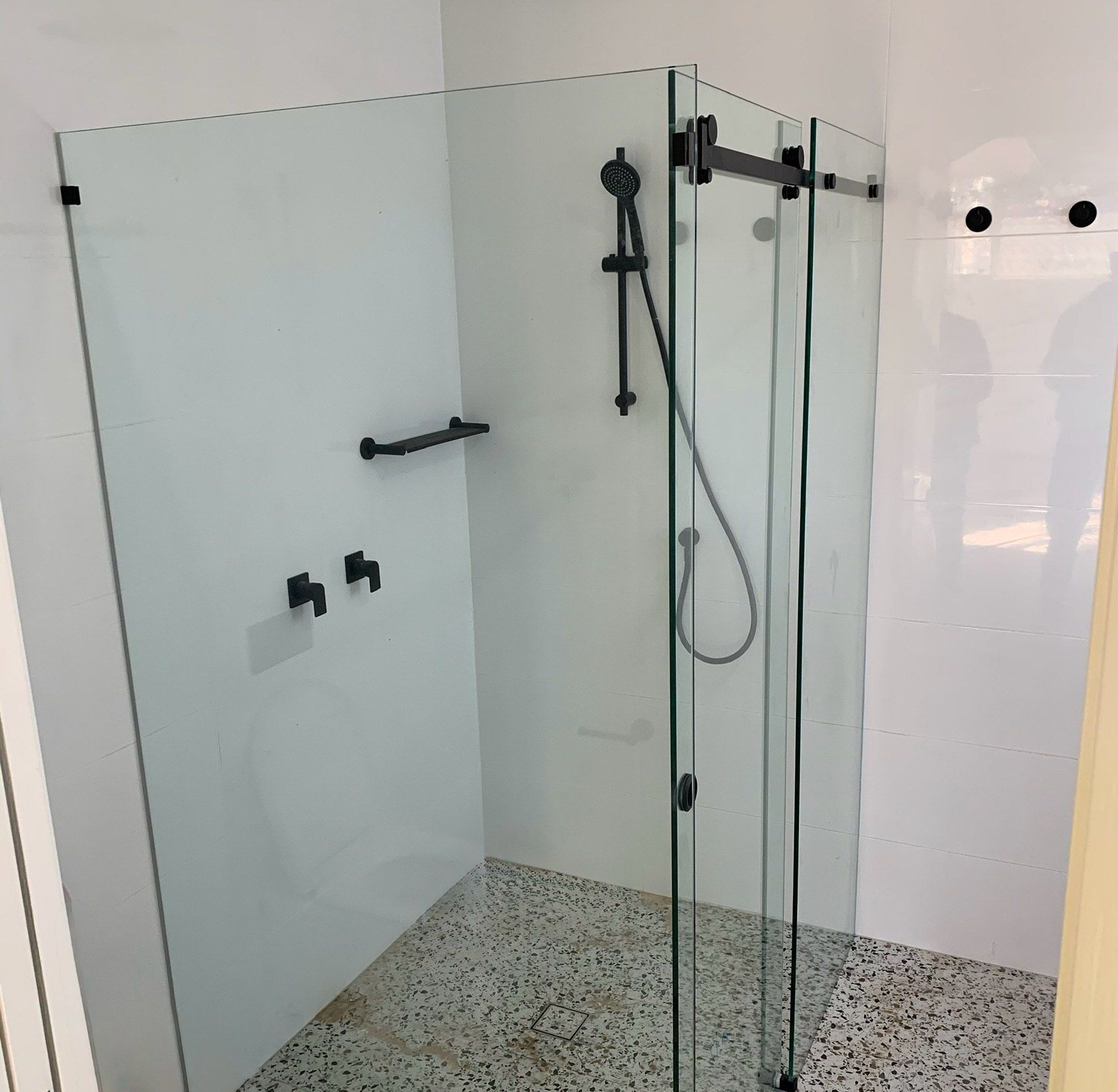 Shower Enclosure With Glass Walls — All Glass Balustrading Systems in Wetherill Park, NSW