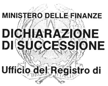 dichiarazione di successione