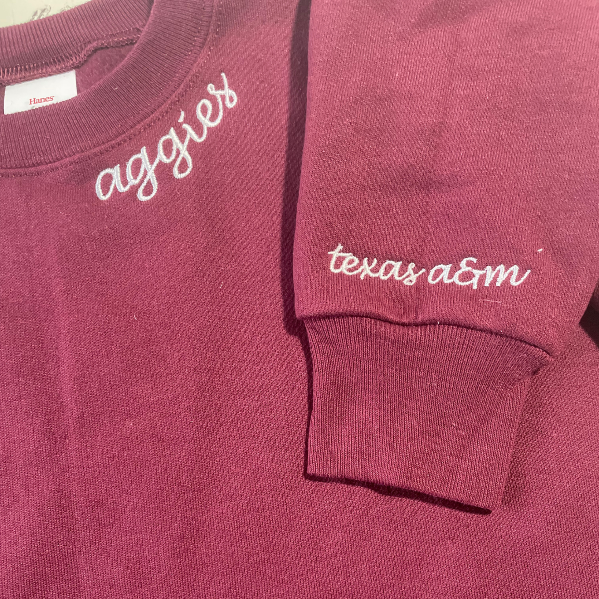 Maroon Texas A&M sweater with 