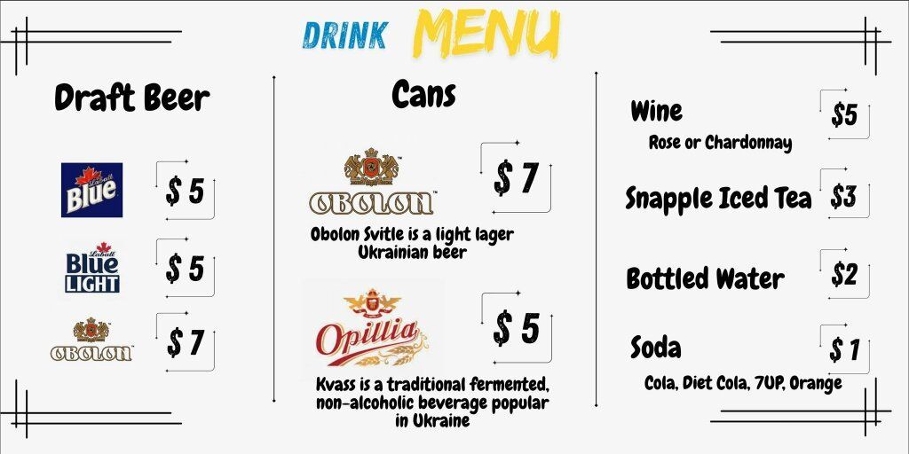 Festival Drink Menu Festival Drink Menu