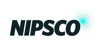 Nipsco Logo in blue letters with starburst at top right corner