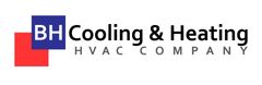 BH Cooling & Heating HVAC Company logo with blue, black, and red text