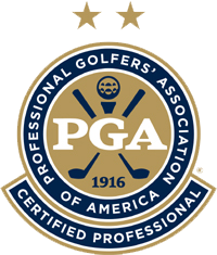 The logo for the professional golfers association of america