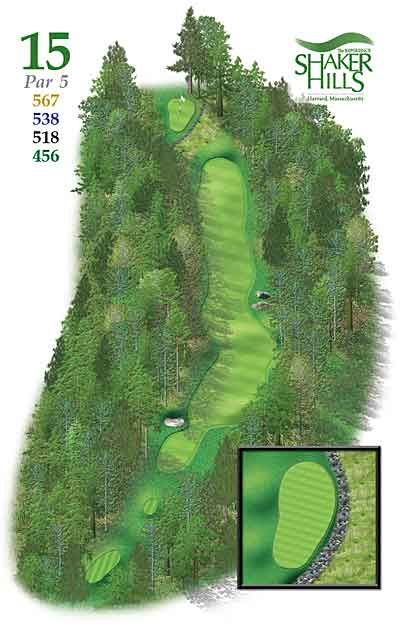 A map of a golf course called shaker hills