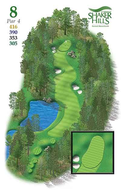 A map of a golf course called shaker hills